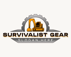 Industrial Construction Excavator logo design