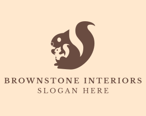 Brown Squirrel Animal logo