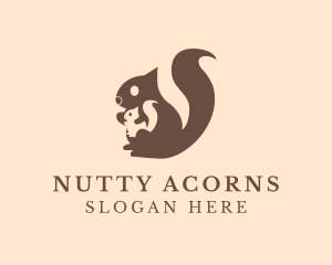 Brown Squirrel Animal logo