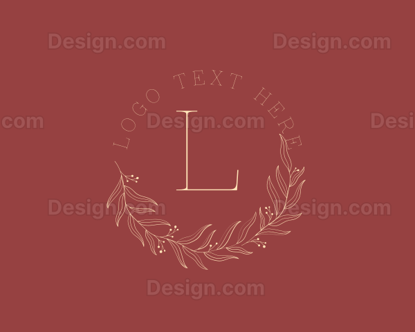 Circle Wedding Wreath Logo