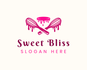 Whisk Baking Cake logo design