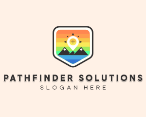 Adventure Navigation Mountain  logo design