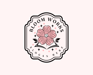 Botanical Flower Book logo design