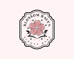 Botanical Flower Book logo design