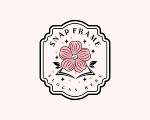 Botanical Flower Book logo design