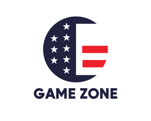 Round American Flag logo