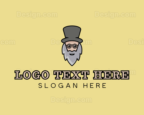 Magician Old Man Logo