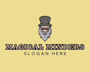 Magician Old Man logo design