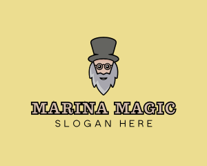 Magician Old Man logo design