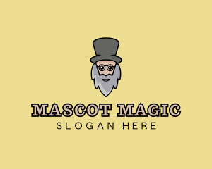 Magician Old Man logo design