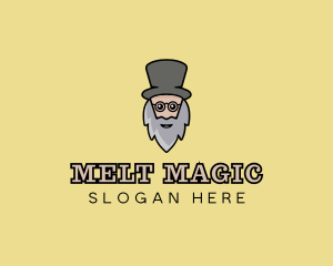 Magician Old Man logo design