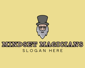 Magician Old Man logo design