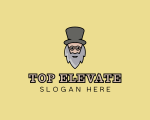 Magician Old Man logo design