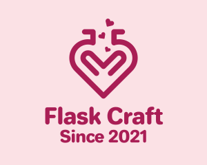 Love Potion Flask  logo design