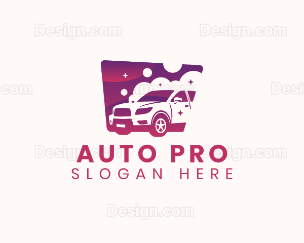 Carwash Auto Cleaning Logo