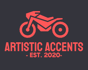 Automotive Red Motorcycle  logo design