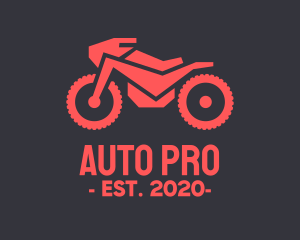 Automotive Red Motorcycle  logo design