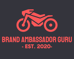 Automotive Red Motorcycle  logo design