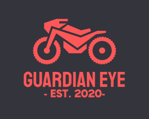 Automotive Red Motorcycle  logo design