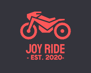 Automotive Red Motorcycle  logo design