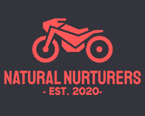 Automotive Red Motorcycle  logo design