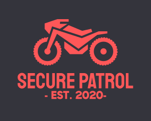 Automotive Red Motorcycle  logo design