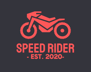 Automotive Red Motorcycle  logo