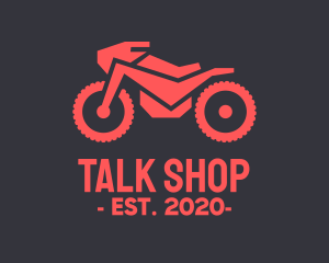 Automotive Red Motorcycle  logo design