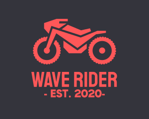 Automotive Red Motorcycle  logo design