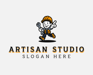 Handyman Mechanic Man logo design