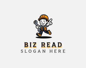 Handyman Mechanic Man logo design