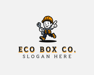 Handyman Mechanic Man logo design