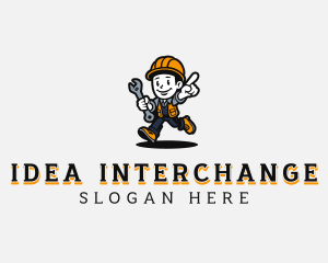 Handyman Mechanic Man logo design