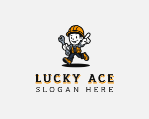 Handyman Mechanic Man logo design