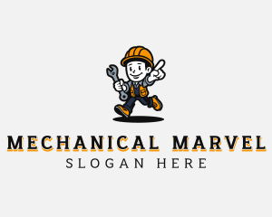 Handyman Mechanic Man logo design