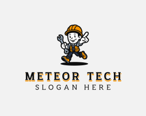 Handyman Mechanic Man logo design