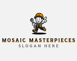 Handyman Mechanic Man logo design