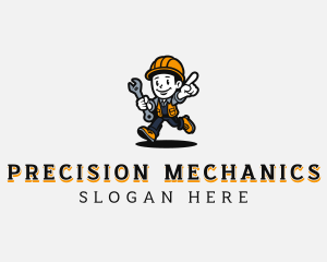 Handyman Mechanic Man logo design