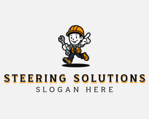 Handyman Mechanic Man logo design