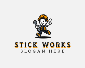 Handyman Mechanic Man logo design