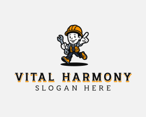 Handyman Mechanic Man logo design