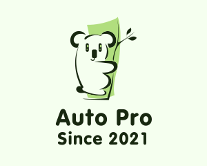 Cute Green Koala logo