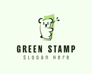 Cute Green Koala logo design