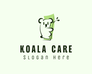 Cute Green Koala logo design