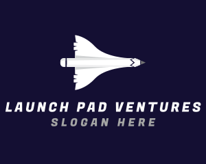 Space Aircraft Pencil logo design