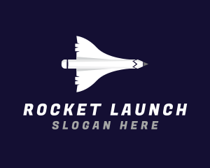 Space Aircraft Pencil logo design