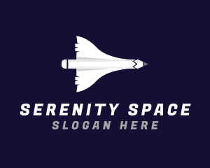 Space Aircraft Pencil logo design