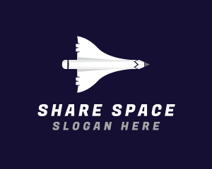 Space Aircraft Pencil logo design