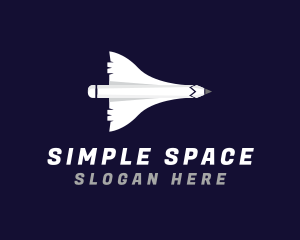 Space Aircraft Pencil logo design