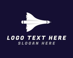 Space - Space Aircraft Pencil logo design
